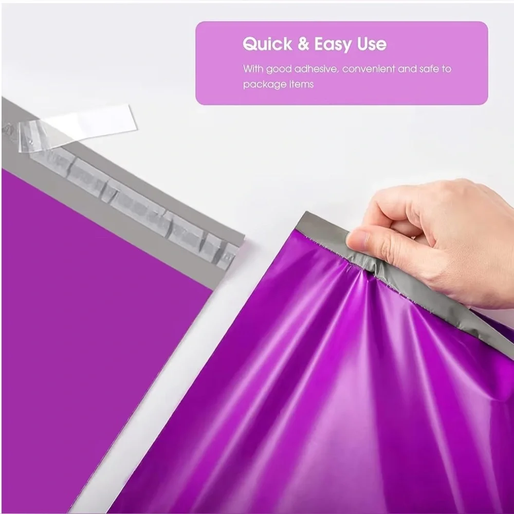 30 XL Purple Poly Mailers + 33 Bonus Shipping Stickers •NWT